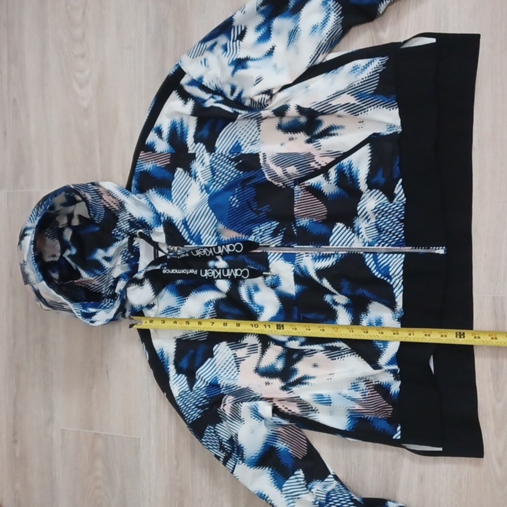 CALVIN KLEIN PERFORMANCE "Repel" raincoat. Rain Jacket Hoodie Windbreaker Large - Picture 7 of 15